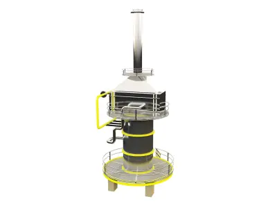 Oil And Gas Refinery Unit m2 3D model