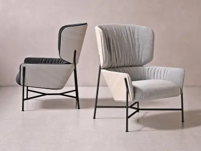 Caristo High Back Armchair 3D model