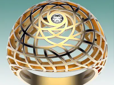 Ring Sphere Dome 3D print model