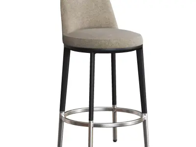 chair bar stool with seat and legs 3D model