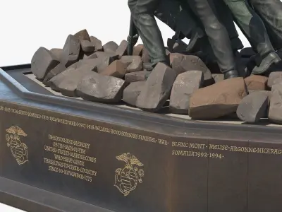  Marine Corps War Memorial Patinated Bronze 