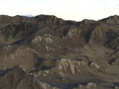 Landscape 77 Low-poly 3D model