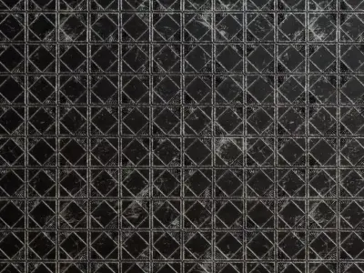 Art Deco Obsidian Diamond Panels PBR Seamless Texture
