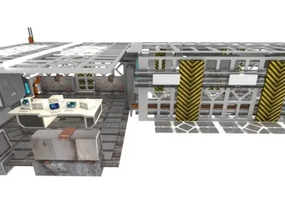 Spaceship indoor 3D model