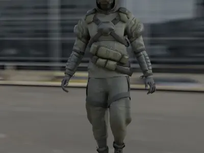 Cyberpunk Character Cyber Seeker 3D model