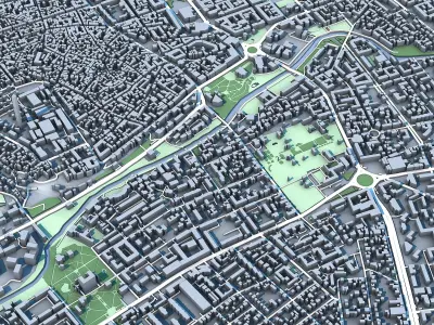 Simferopol City Ukraine 3D model