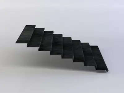 Stairs set of Free low-poly 3D model