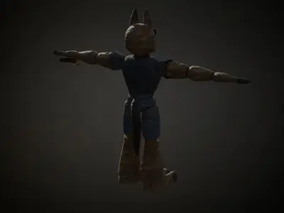 Fnaf like dog singer animatronic Low-poly 3D model