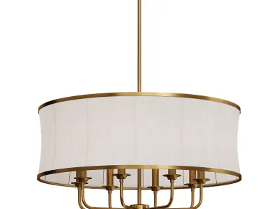 LED Chandelier Low-poly 3D model