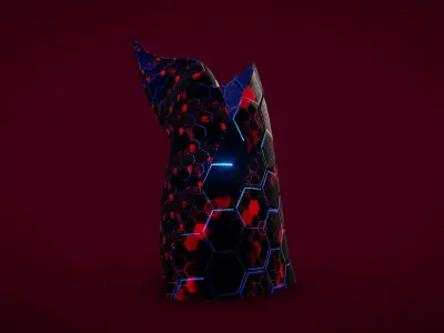 Weird Building Crystal Hex 2 3D model