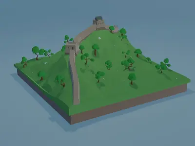 Great Wall  of China  Low-poly 3D model