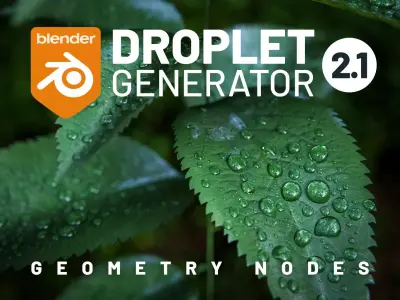 Droplet Generator for Blender Low-poly 3D model