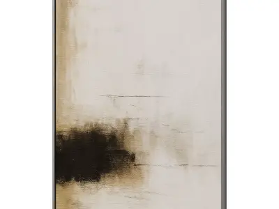 Set of 3 Abstract Paintings in Frames 3D model 145