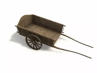 Wagon Dare Game Ready  Low-poly 3D model