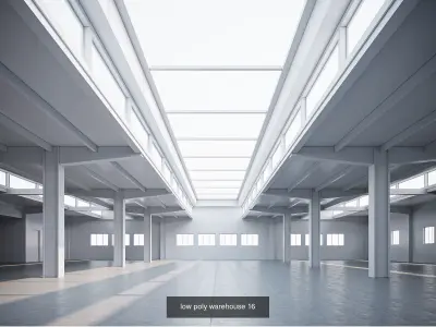 5 low poly interior warehouse Vol 04 3D Model Pack