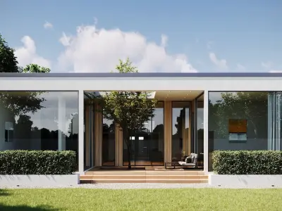 Exterior House Scene Day and Night 3D model