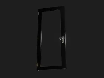 Aluminum Door 900mm Free low-poly 3D model