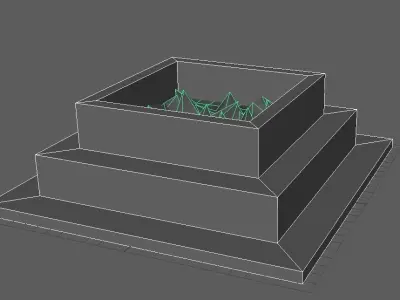 Yoga Pit Low poly Model Free low-poly 3D model