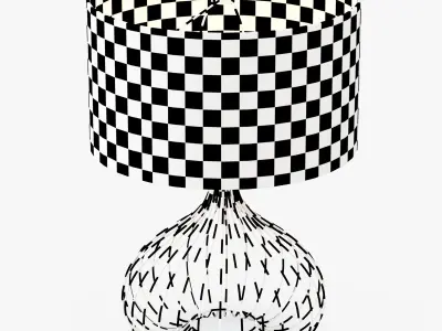 Nickel Wire Table Lamp 3D model