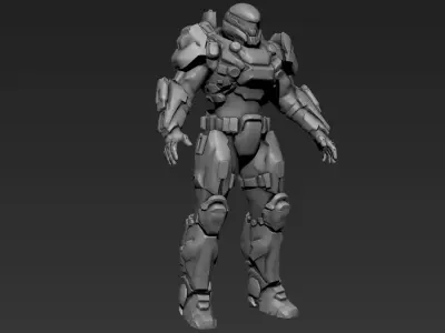 Sci-Fi Military Armour Basemesh 003 3D model