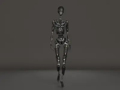  Cyborg Girl Bella Lowpoly Game ready 