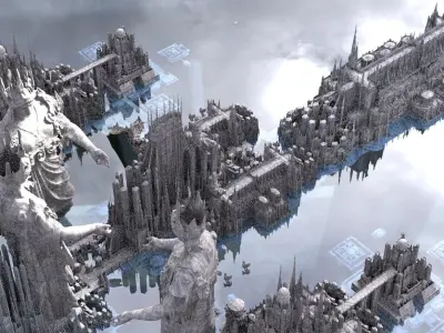 Pandoras Temple Gods Architecture Kit bash 3D model