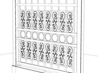 French Fence Free 3D model