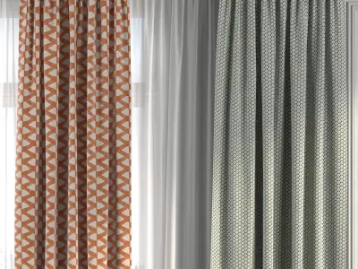 Curtain Set 214 3D model