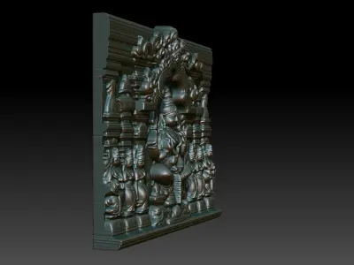 Indian Temple Wall basrelief 22 240619 3D print model