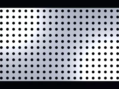Perforated panel with 16 percent opening 25O65 3D model