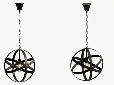 Chandelier metal sphere 3D model