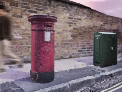 Photoscanned London Mail Post Service Box Free 3D print model