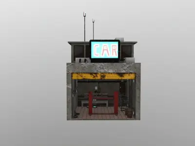 Cyberpunk City - Building 18 Low-poly 3D model