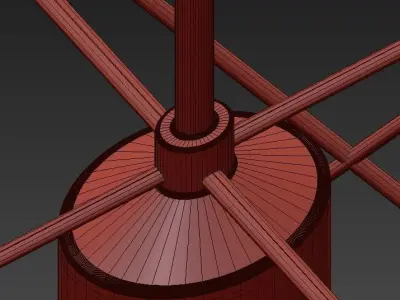 Lampara Vintage Techo comparacion 3D model