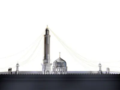 Stunning 3D Mosque for Ramadan and Islamic Celebrations 3D model