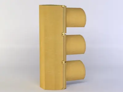 Traffic light Low-poly 3D model 11