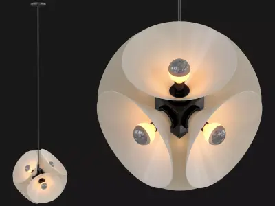 Slim Cluster Pendant Light 3D model