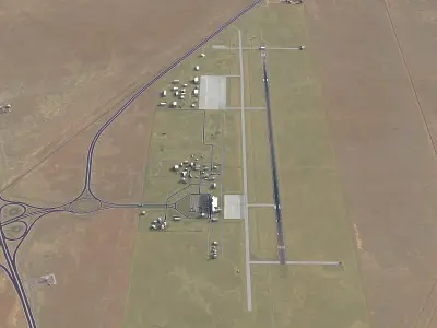 Hofuf Airport Low-poly 3D model