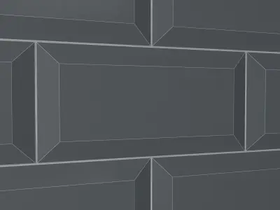 White Beveled Edge Subway 3D model