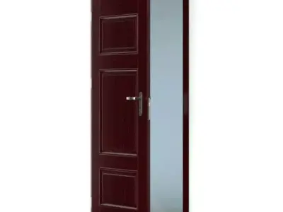 Open Brown Door 3D model
