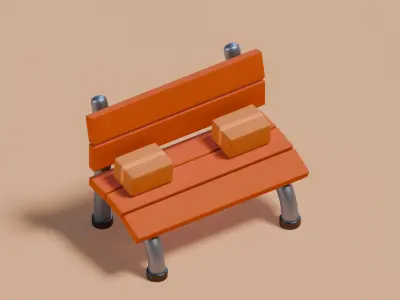 Stylized Street Assets Low-poly 3D model