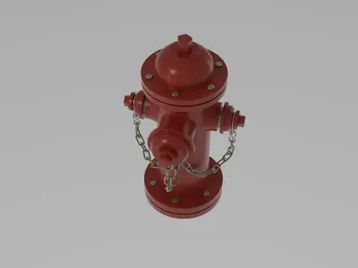 Fire Hydrant 26 - Classic Fire Hydrant Low-poly 3D model