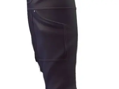 Overalls - Blue Jeans - Unisex Casual Wear - Street Style Cloth 3D model