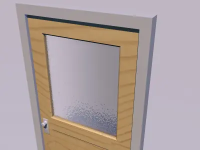 Wooden door 3D model