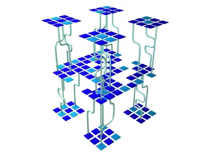 AI Generative Network Icon v1 004 Low-poly 3D model