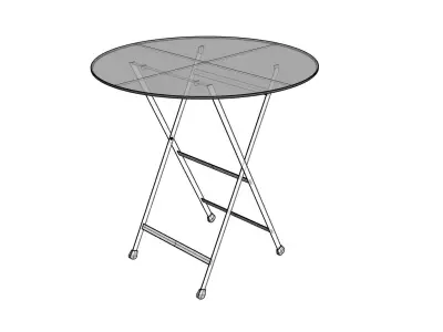 Bistro table and chairs 3D model