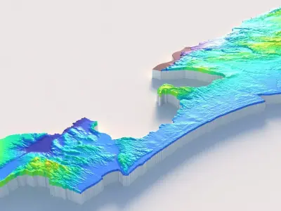 Israel Terrain Country 3D model