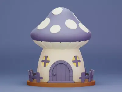 Mushroom House 3D Printable Model 3D print model purchase