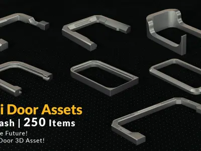 250 Sci-fi Door Kit Bash - 20 Sci-fi Door 3D Asset 3D model