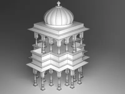 Indian Palace Dome Structure 3D model
